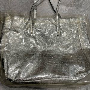 Aldo silver clear beach Tote bag
